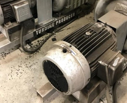 Electric car wash motor before cleaning